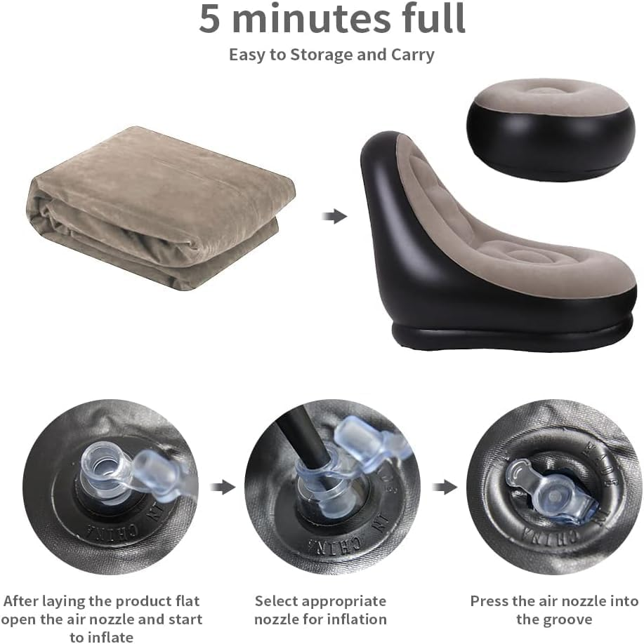 2Pcs Lazy Sofa Inflatable Chai - Outdoor Furniture Philippines 评论和价格
