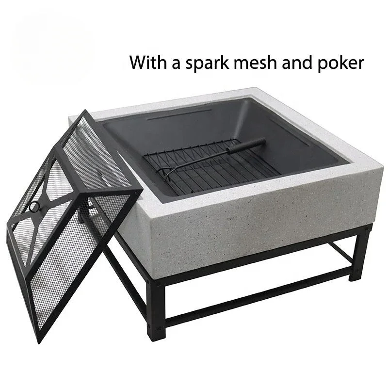 #Patio Fire Pit Modern Wood Bu - Fire Pit Bowl 评论和价格