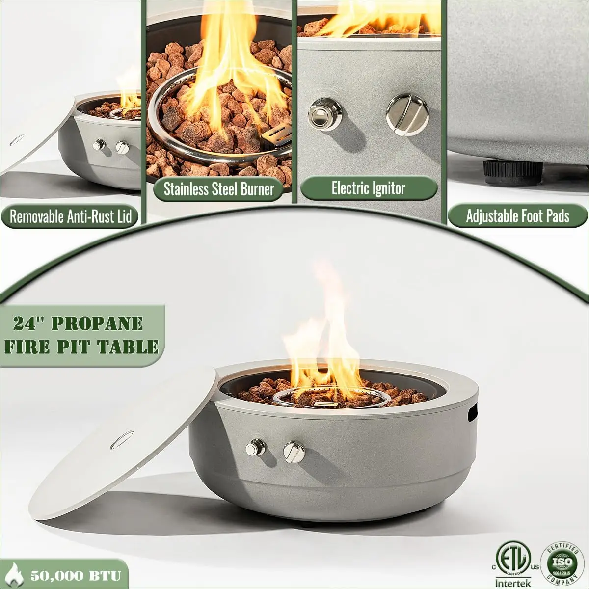 24 Inch Propane Fire Pit Bowl, - Fire Pit Bowl 评论和价格