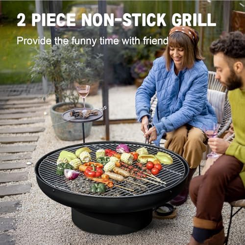 32in Fire Pit Table with Lid,H - Fire Pit Bowl 评论和价格