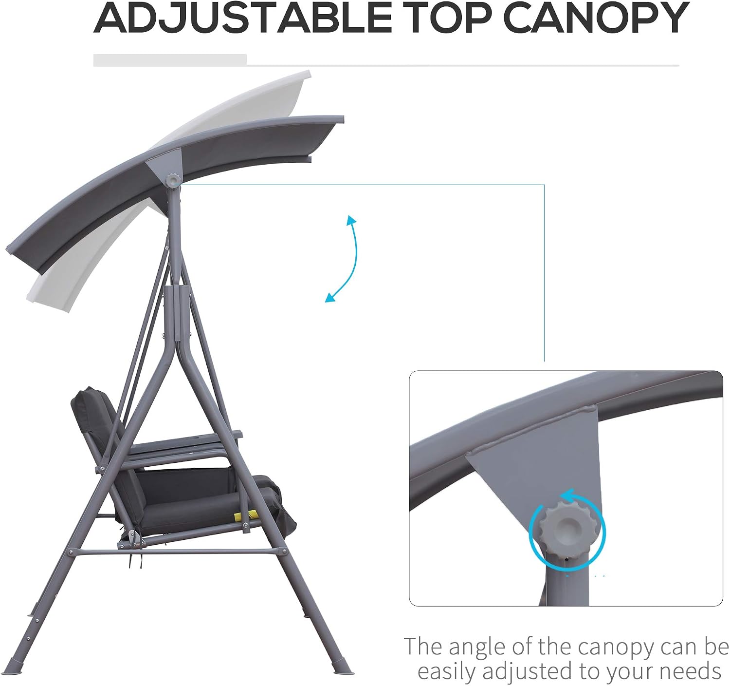 Outdoor 2 Person Porch Swing W - Outdoor Furniture Sunbrella 评论和价格