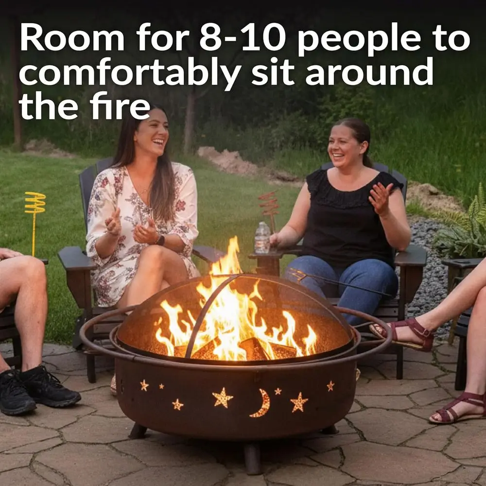 42-Inch Outdoor Wood-Burning F - Fire Pit Bowl 评论和价格
