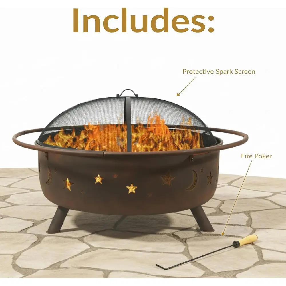 42-Inch Outdoor Wood-Burning F - Fire Pit Bowl 评论和价格