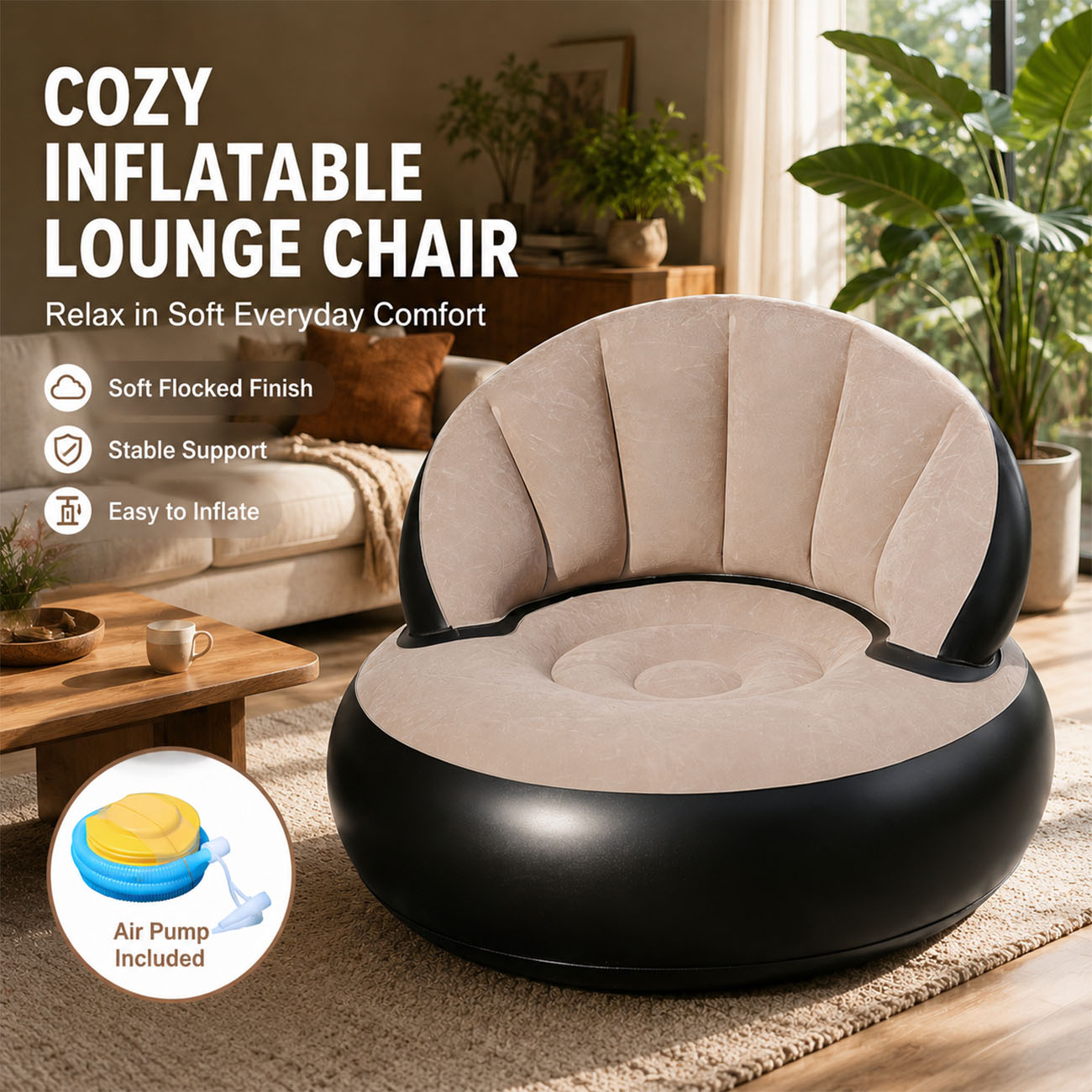 Inflatable Chair for Adults, F - Outdoor Furniture Philippines 评论和价格